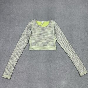Lululemon Ebb to Street Long Sleeve Crop Shirt 2 Faded Zap Green Athletic Gym